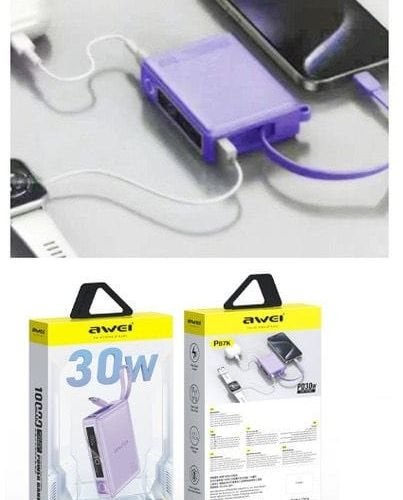 Powerbank – P87K – 10.000mah – 30W – AWEI – 008648 – White