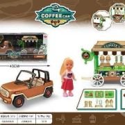 Σετ κούκλα με τροχήλατο Coffee Shop & αυτοκίνητο – SS111D – 308176