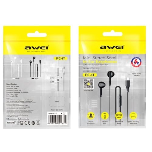 Ενσύρματα ακουστικά – PC-1T – Type-C – AWEI – 889077