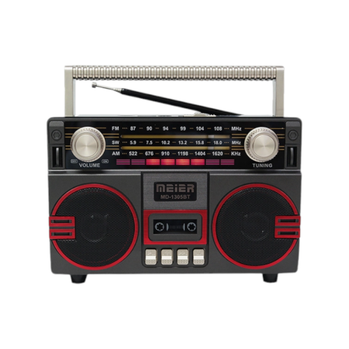 Επαναφορτιζόμενο ραδιόφωνο Retro – MD-1305 BT – 020122 – Red