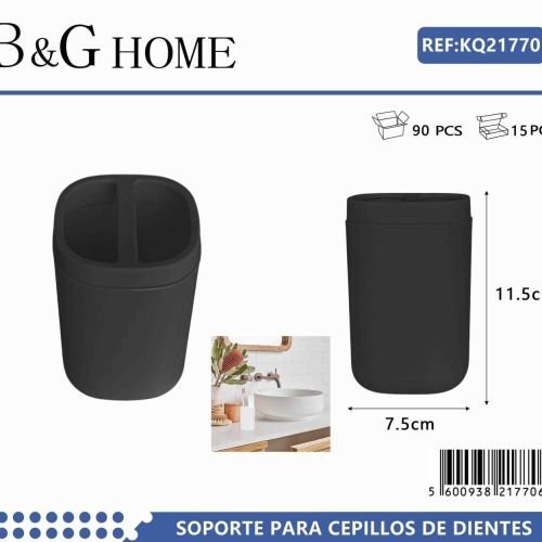 Θήκη οδοντόβουρτσας πλαστική – Black – 21770
