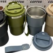 Φορητό παγούρι-θερμός – 450ml – 219545 – Beige