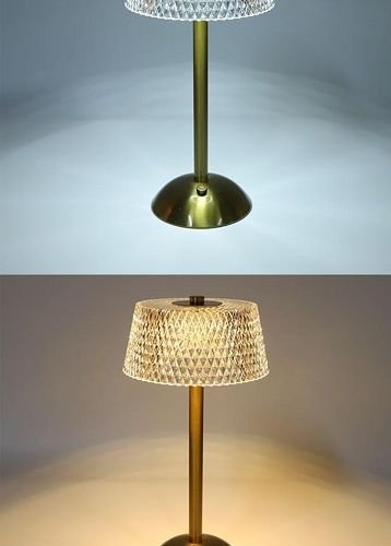Επαναφορτιζόμενο επιτραπέζιο φωτιστικό LED – 43-5 – 430149 – Gold
