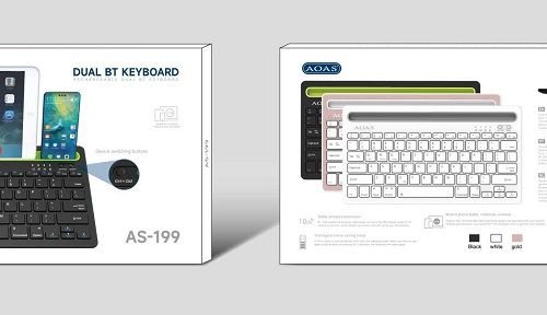 Ασύρματο πληκτρολόγιο Bluetooth – AS199 – AOAS – 651992 – Black