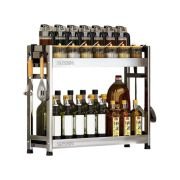 Ραφιέρα οργάνωσης κουζίνας διώροφη Inox – BLS-H132 – 718608