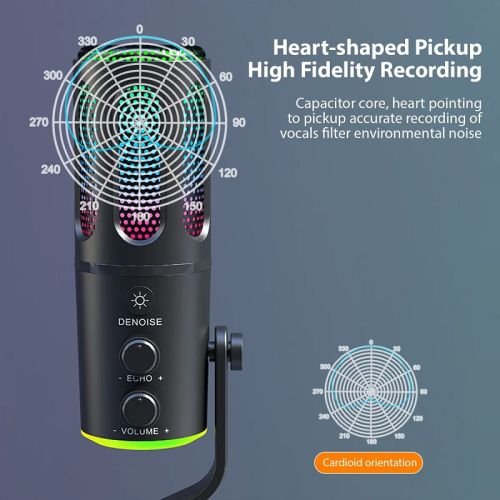 Ενσύρματο μικρόφωνο Gaming/Podcast – USB – LED RGB – 812891