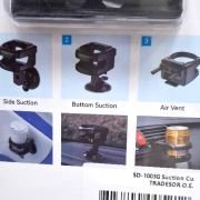 Ποτηροθήκη αυτοκινήτου με βεντούζα – 2in1 – SD-1003G – 005212 – Black