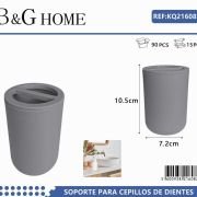 Θήκες οδοντόβουρτσας πλαστικές σε σετ 5Χ – Grey – 21608