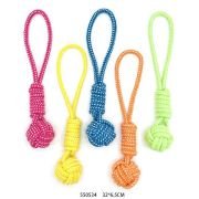 Παιχνίδι σκύλου σχοινί με μπάλα – 32cm – 12pcs – 550534