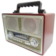 Επαναφορτιζόμενο ραδιόφωνο Retro – M1802-BT – 018022 – Silver