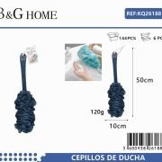 Σφουγγάρια μπάνιου δίχτυ σε σετ 6Χ – Blue – 26188