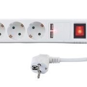 Πολύπριζο 3 θέσεων με διακόπτη και 2 θύρες USB – Σούκο – ST-GB03SU – 5m – 031351