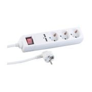Πολύπριζο 3 θέσεων με διακόπτη και 2 θύρες USB – Σούκο – ST-GB03SU – 5m – 031351