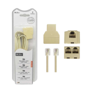 Καλώδιο γραμμής τηλεφώνου με διακλαδωτή – 6P4C1-2 – 5m – 674896