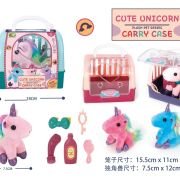 Λούτρινος μονόκερος με αξεσουάρ φροντίδας & τσάντα μεταφοράς – DR5073 – 215403