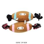 Λούτρινο παιχνίδι σκύλου μπάλα με σχοινί – 39x10cm – 550705