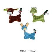 Λούτρινο παιχνίδι σκύλου ζωάκι με σχοινί – 19x26cm – 550745