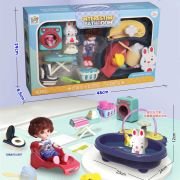 Σετ κούκλα με αξεσουάρ μπάνιου και φροντίδας – 669-603D – 805008