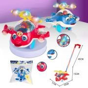 Συρόμενο παιχνίδι Αεροπλανάκι με φωτισμό – 701 – 117276 – Red