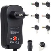 Τροφοδοτικό μετασχηματιστής με ρυθμιστή τάσης 6 βύσματα και θύρα USB – 30W – 812990