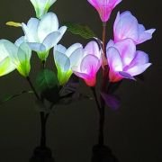 Φωτιζόμενα διακοσμητικά λουλούδια LED με ηλιακό πάνελ – 2pcs – 150357 – Pink