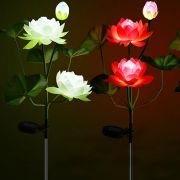 Φωτιζόμενα διακοσμητικά λουλούδια LED με ηλιακό πάνελ – 2pcs – 150371 – White