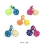 Παιχνίδι σκύλου σχοινί με μπάλες – 24cm – 12pcs – 550540