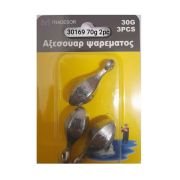 Βαρίδια αλιείας με θηλιά – 70gr – 2pcs – 830169