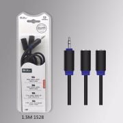 Καλώδιο ήχου – 3.5mm male-3.5mm female – 1.5m – 1528 – 196034