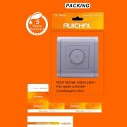 Εντοιχιζόμενος ρυθμιστής στροφών αέρα – 400VA – 220V – Champagne – 071932