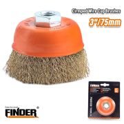 Συρματόβουρτσα καμπάνα για γωνιακό τροχό – 75mm – Finder – 196593