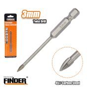 Τρυπάνι γυαλιού/πλακιδίων τετράκοπο – 3mm – Finder – 196668
