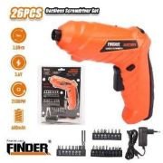 Επαναφορτιζόμενο κατσαβίδι – 26pcs – 3.6V – Finder – 197250