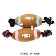 Λούτρινο παιχνίδι σκύλου μπάλα με σχοινί – 34x10cm – 550802