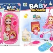 Κούκλα με σετ μπάνιου και καροτσάκι – 669-702B2 – 215563