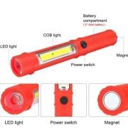 Φακός μπαταρίας LED Mini – Ράβδος – 909A – 219095 – Red