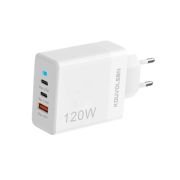 Αντάπτορας φόρτισης Fast Charge με 3 θύρες USB-A & Type-C – 120W – CX-180B – 271801 – White