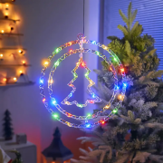 Χριστουγεννιάτικο φωτεινό διακοσμητικό 3D LED κρεμαστό – Έλατο – 2pcs – 272306 – RGB