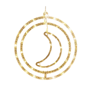 Χριστουγεννιάτικο φωτεινό διακοσμητικό 3D LED κρεμαστό – Φεγγάρι – 2pcs – 272308 – Warm White