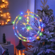 Χριστουγεννιάτικο φωτεινό διακοσμητικό 3D LED κρεμαστό – Xιονονιφάδα – 2pcs – 272309 – RGB