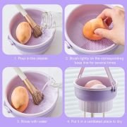 Βάση καθαρισμού και τοποθέτησης πινέλων μακιγιάζ – LD1015 – 292216 – Purple