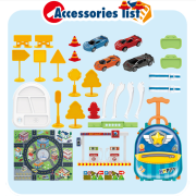 Σετ αυτοκινητόδρομος City Racing με βαλιτσάκι & αξεσουάρ – DL9916-14 – 308151