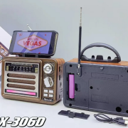 Επαναφορτιζόμενο ραδιόφωνο Retro – RX-306D – 370045 – Gold