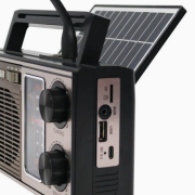 Επαναφορτιζόμενο ραδιόφωνο με ηλιακό πάνελ – M-538BTS – 370090 – Silver