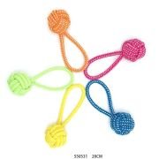 Παιχνίδι σκύλου σχοινί με μπάλα – 20cm – 12pcs – 550531