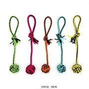 Παιχνίδι σκύλου σχοινί με μπάλα – 38cm – 12pcs – 550526