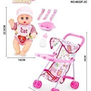 Παιδικό καροτσάκι με κούκλα – 6632F-2C – 215592