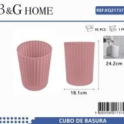 Κάδος απορριμμάτων μπάνιου πλαστικός – Pink – 21737