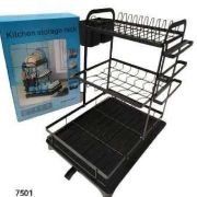 Πιατοθήκη αποστράγγισης τριώροφη – 7501-3 – 521407 – Black