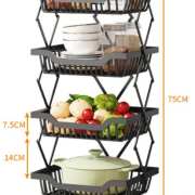 Τροχήλατη ραφιέρα τροφίμων κουζίνας – 1027-4 – 522114